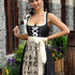 Alpenglanz | Jacquard Zweiteiler in Schwarz & Hellgold – Damen Dirndl Festmode